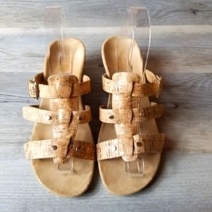 Vionic Park Radia Cork Wedge Sandals